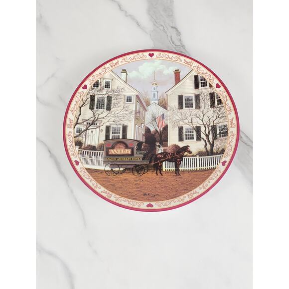 A Farewell Kiss Wall Decor Plate 1994 Porcelain 8" Hometown Memories Charles W - Picture 10 of 14